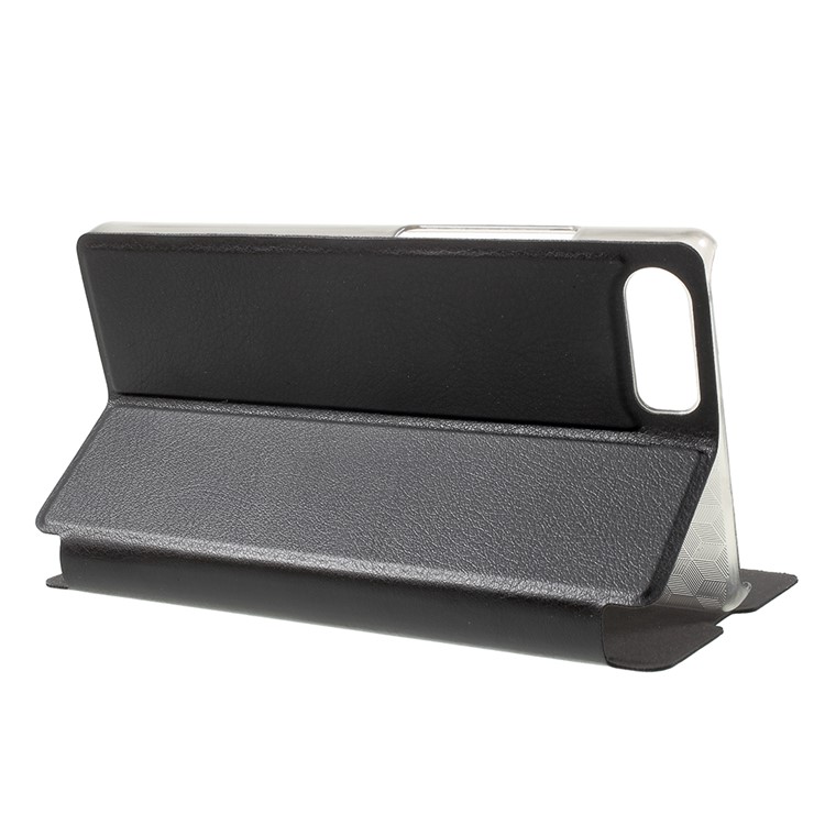 OCUBE Flip Stand Leather Phone Case for Bluboo S1 - Black-4