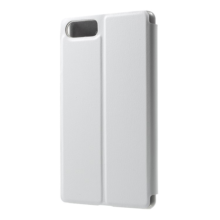 OCUBE Flip Stand Leather Phone Cover for Bluboo S1 - White-3
