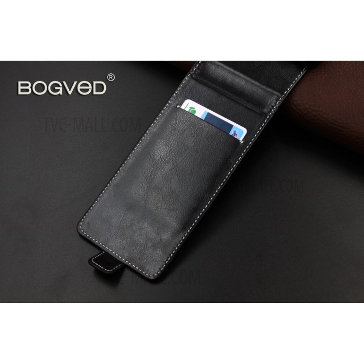 BOGVED for UMI Diamond Card Slot Leather Phone Cover Vertical Flip Design - Black-2