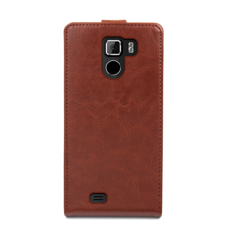 BOGVED Crazy Horse Magnetic Leather Vertical Case for UMI Fair - Brown-2