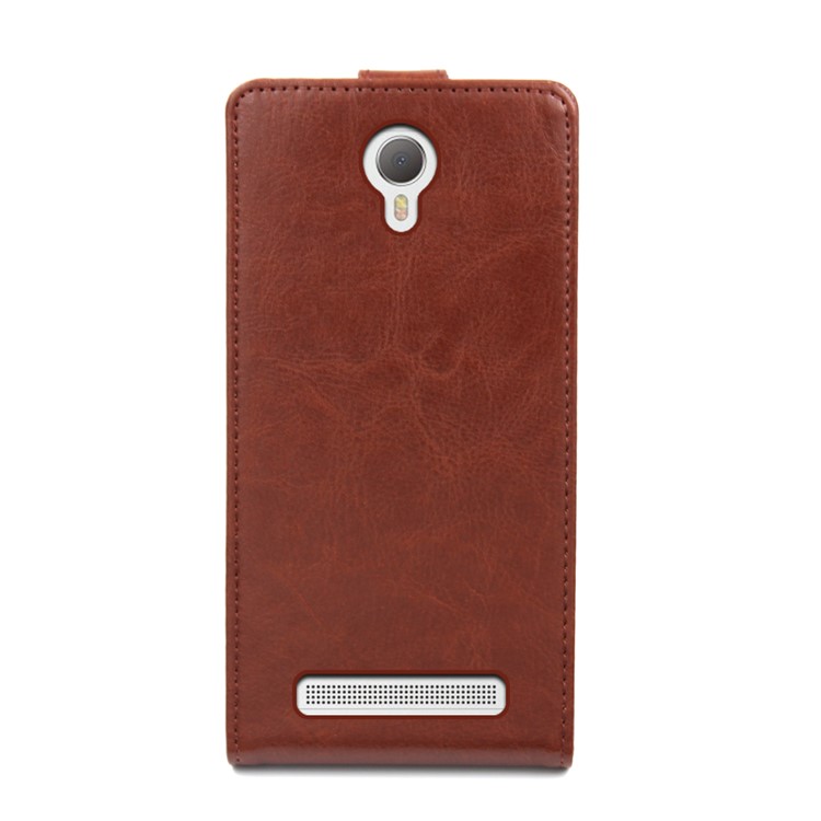 BOGVED Crazy Horse Vertical Flip Leather Card Slot Case for UMI Touch - Brown-2