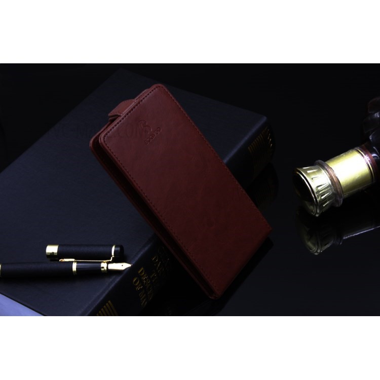BOGVED Crazy Horse Vertical Flip Leather Card Slot Case for UMI Touch - Brown-4