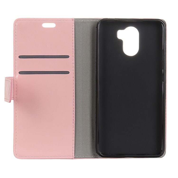 Crazy Horse PU Leather Wallet Stand Case for Wileyfox Swift 2 X - Pink-5
