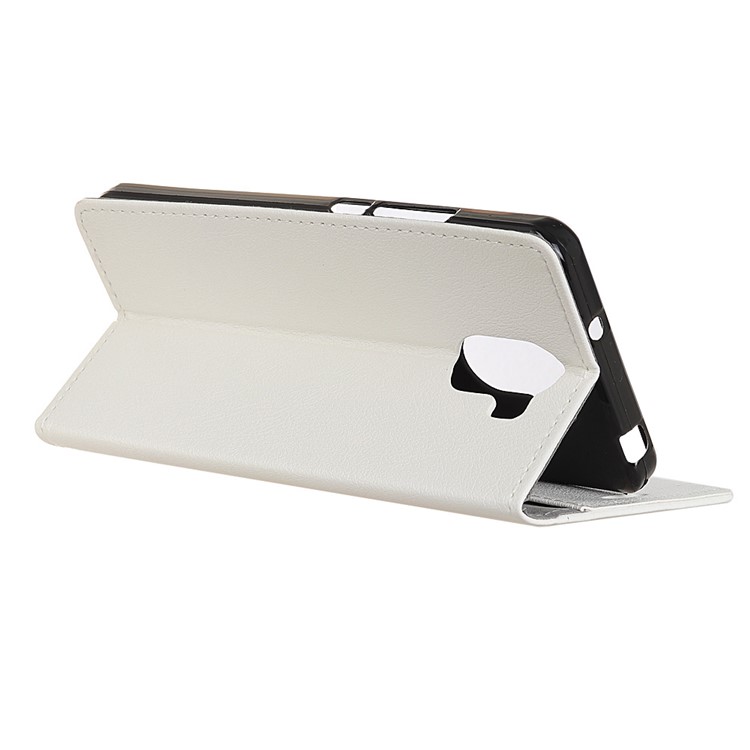 PU Leather Magnetic Wallet Cover with Stand for Wileyfox Swift 2 X - White-3