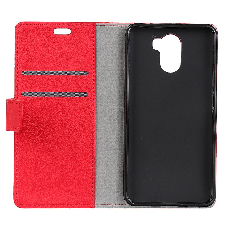 PU Leather Wallet Flip Stand Phone Shell for Wileyfox Swift 2 X - Red-5