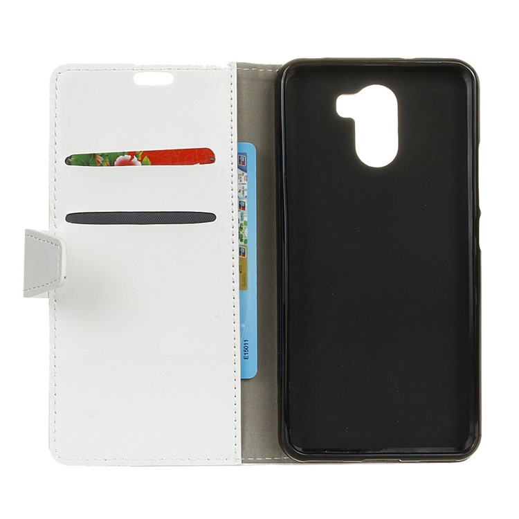 Crazy Horse PU Leather Wallet Flip Stand Cover for Wileyfox Swift 2X - White-4
