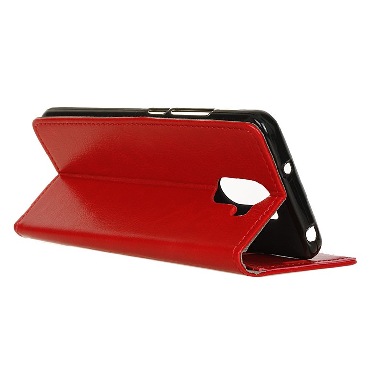 Crazy Horse PU Leather Wallet Flip Stand Shell for Wileyfox Swift 2 X - Red-5