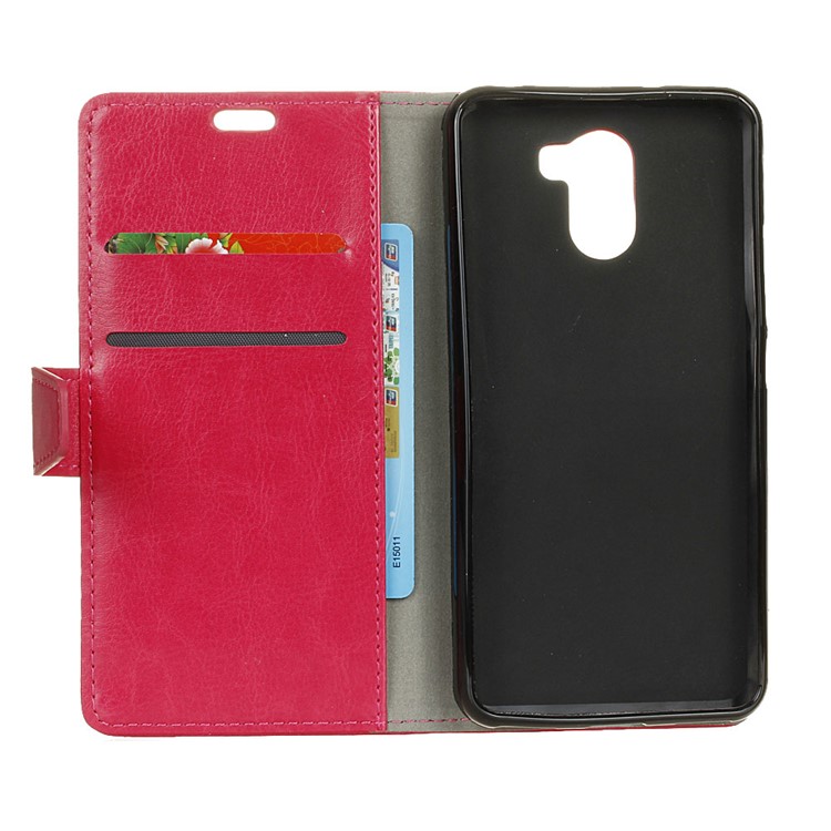 Crazy Horse PU Leather Wallet Mobile Case for Wileyfox Swift 2 X - Rose-4