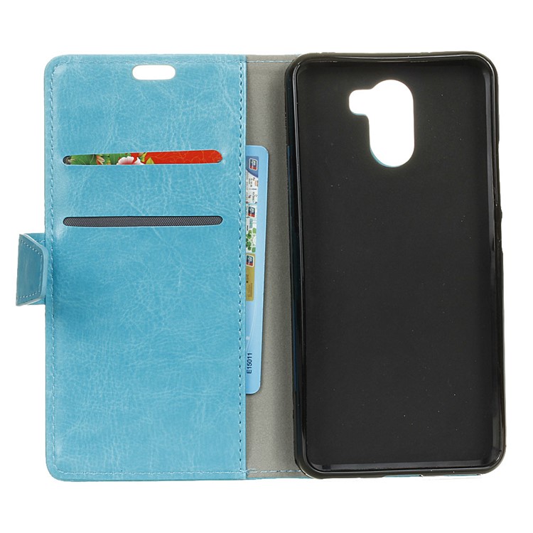 Crazy Horse PU Leather Wallet Phone Casing for Wileyfox Swift 2 X - Blue-4