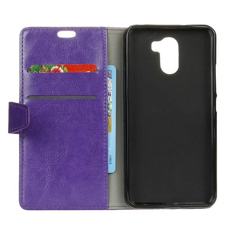 Crazy Horse PU Leather Stand Protection Case for Wileyfox Swift 2 X - Purple-3