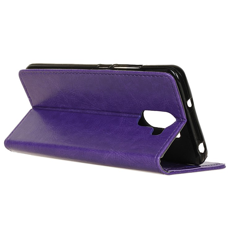 Crazy Horse PU Leather Stand Protection Case for Wileyfox Swift 2 X - Purple-4