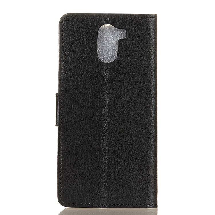 Litchi Skin PU Leather Wallet Stand Phone Shell for WileyFox Swift 2X - Black-2