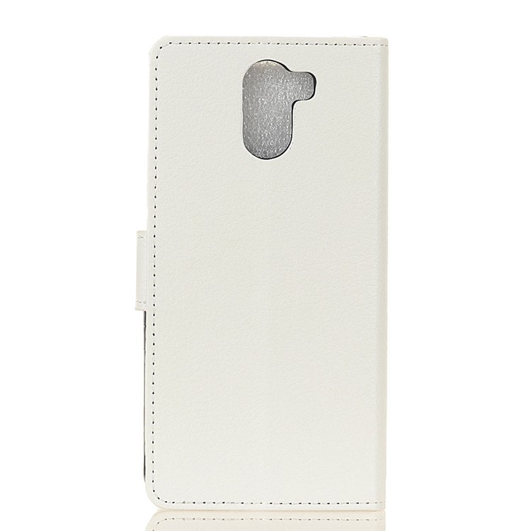 Litchi Skin PU Leather Wallet Stand Phone Case for WileyFox Swift 2X - White-2