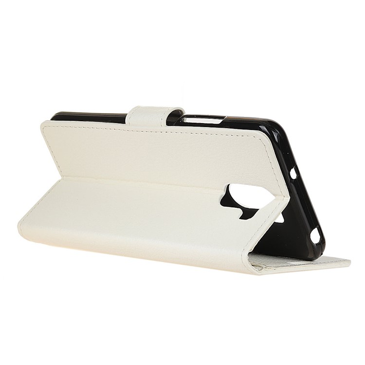 Litchi Skin PU Leather Wallet Stand Phone Case for WileyFox Swift 2X - White-5