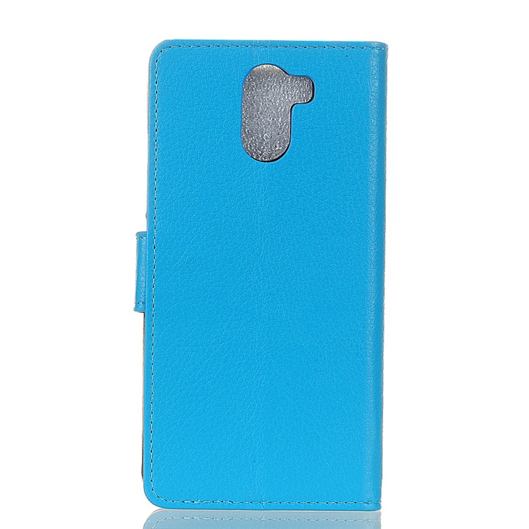 Litchi Skin PU Leather Wallet Stand Mobile Phone Shell for WileyFox Swift 2X - Blue-2