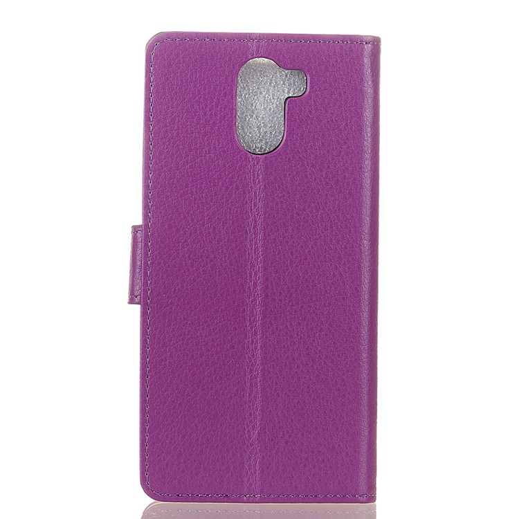 Litchi Skin PU Leather Wallet Stand Cell Phone Shell for WileyFox Swift 2X - Purple-2