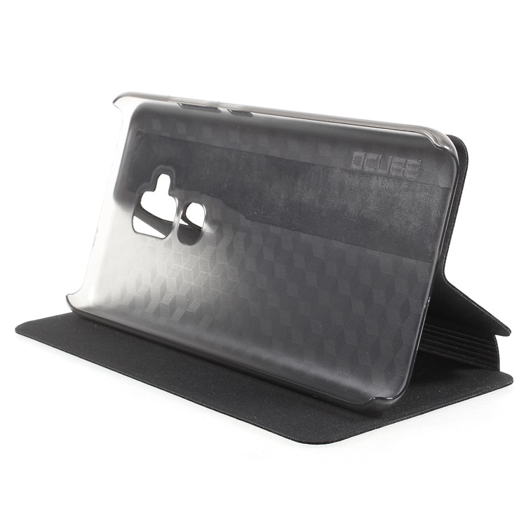OCUBE PU Leather Flip Stand Cell Phone Cover for Blackview S8 - Black-4
