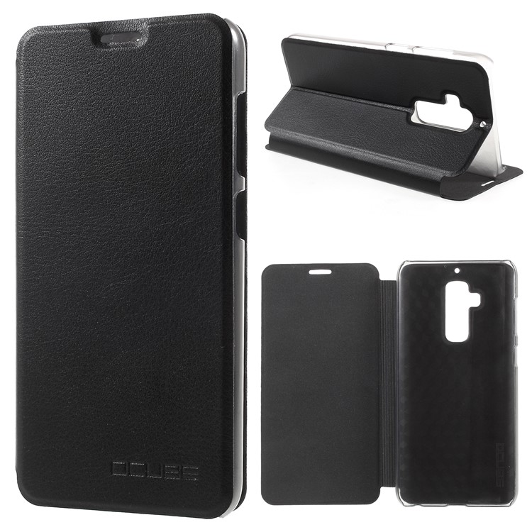 OCUBE PU Leather Folio Flip Stand Case for Homtom S8 - Black-1