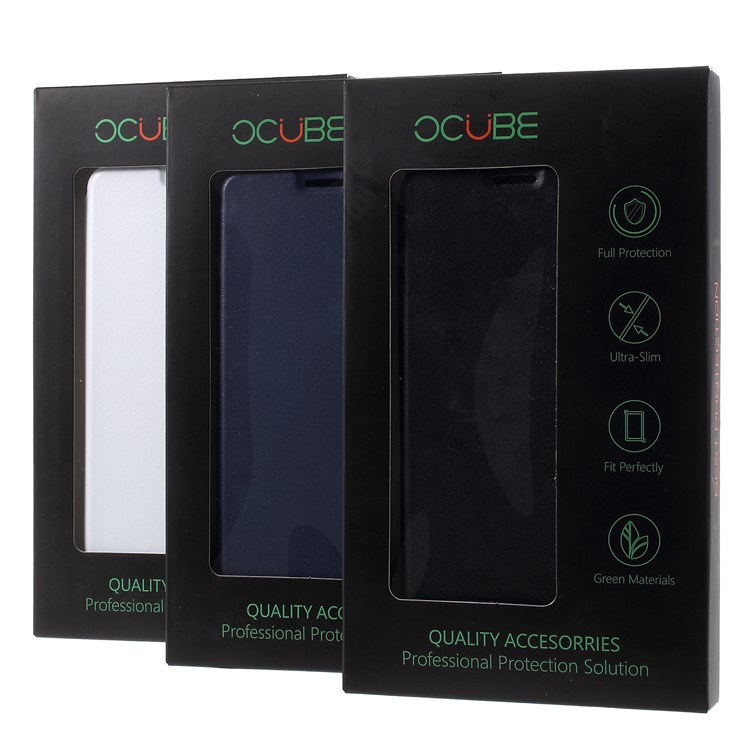 OCUBE PU Leather Folio Flip Stand Case for Homtom S8 - Black-9