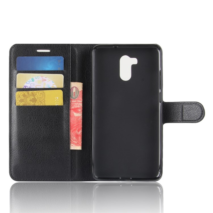 Litchi Texture Wallet PU Leather Case for Oukitel U15 Pro - Black-3
