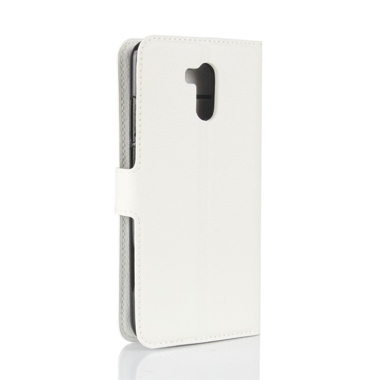 Litchi Texture Wallet PU Leather Cover for Oukitel U15 Pro - White-6