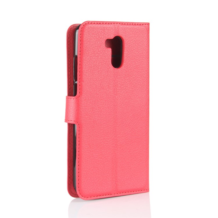 Litchi Texture Wallet PU Leather Shell for Oukitel U15 Pro - Red-6