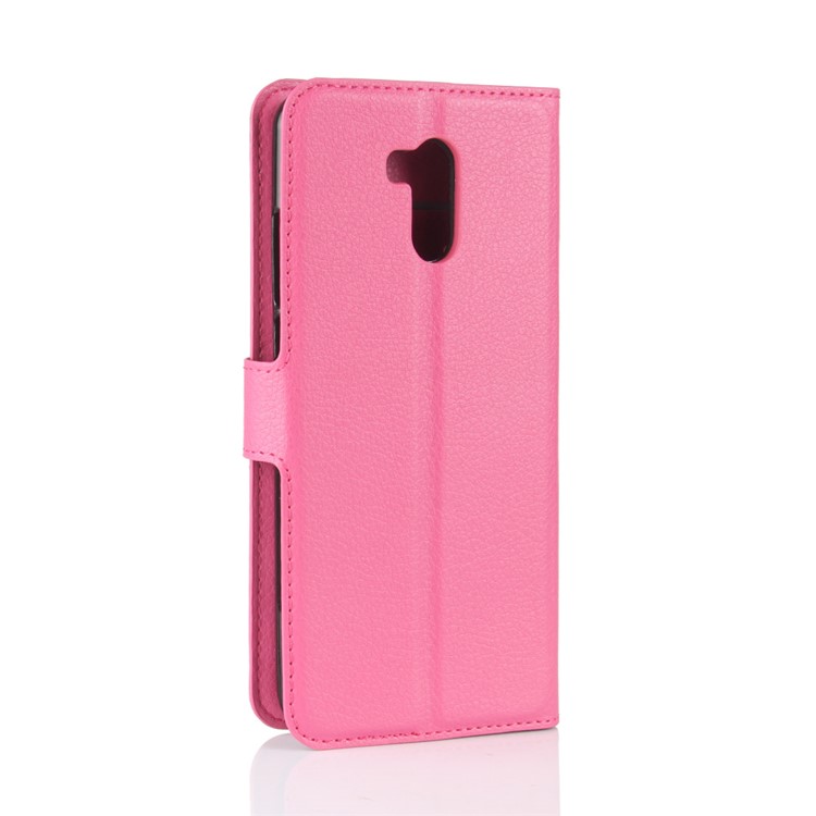 Litchi Texture PU Leather Wallet Stand Phone Case for Oukitel U15 Pro - Rose-6