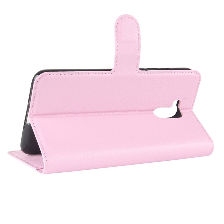 Litchi Texture PU Leather Wallet Stand Phone Cover for Oukitel U15 Pro - Pink-5