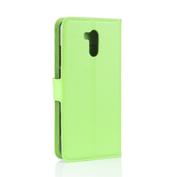 Litchi Texture PU Leather Wallet Stand Phone Shell for Oukitel U15 Pro - Green-6