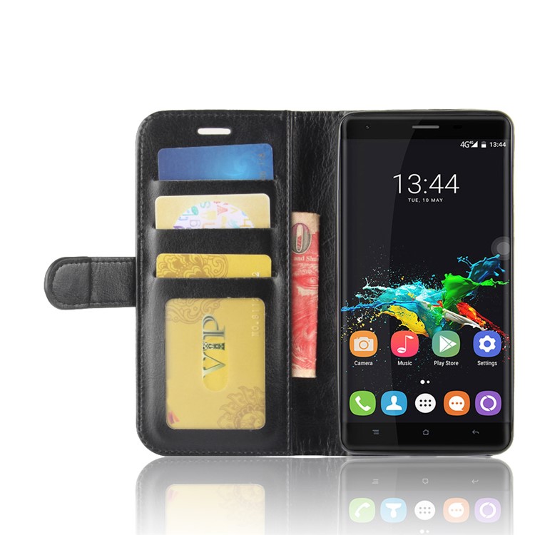 Crazy Horse Texture Wallet Stand Leather Mobile Case for Oukitel K6000 Pro - Black-6
