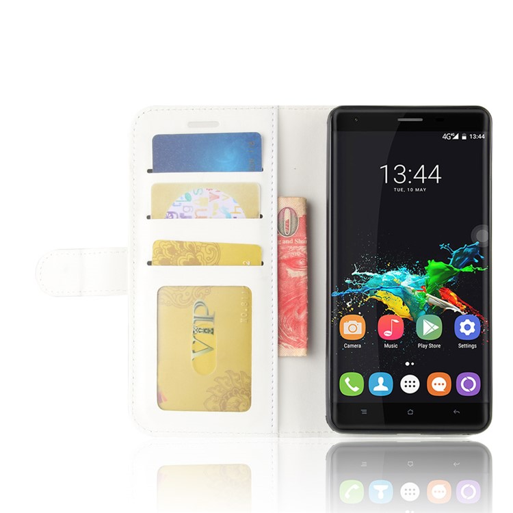 Crazy Horse Texture Wallet Stand Leather Mobile Cover for Oukitel K6000 Pro - White-6