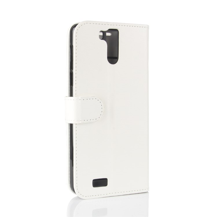Crazy Horse Texture Wallet Stand Leather Mobile Cover for Oukitel K6000 Pro - White-8