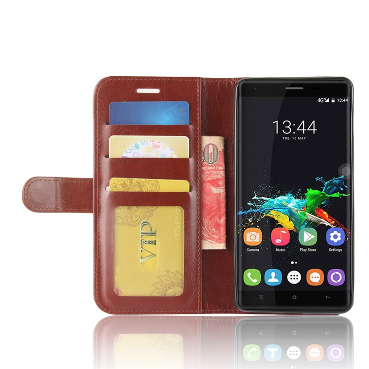 Crazy Horse Texture Wallet Stand Leather Phone Case for Oukitel K6000 Pro - Brown-6
