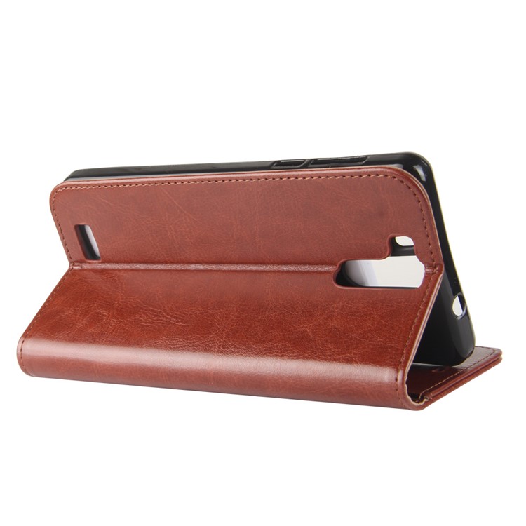 Crazy Horse Texture Wallet Stand Leather Phone Case for Oukitel K6000 Pro - Brown-7