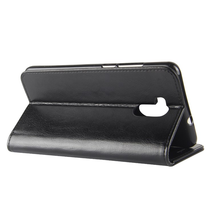 For Oukitel U15 Pro Crazy Horse PU Leather Wallet Stand Phone Casing Cover - Black-7