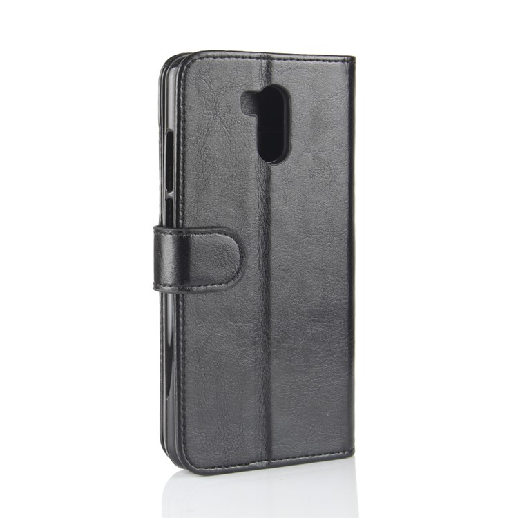 For Oukitel U15 Pro Crazy Horse PU Leather Wallet Stand Phone Casing Cover - Black-8