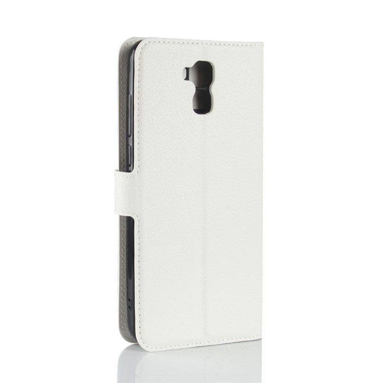 Crazy Horse Leather Wallet Cover for Oukitel U16 Max - White-6