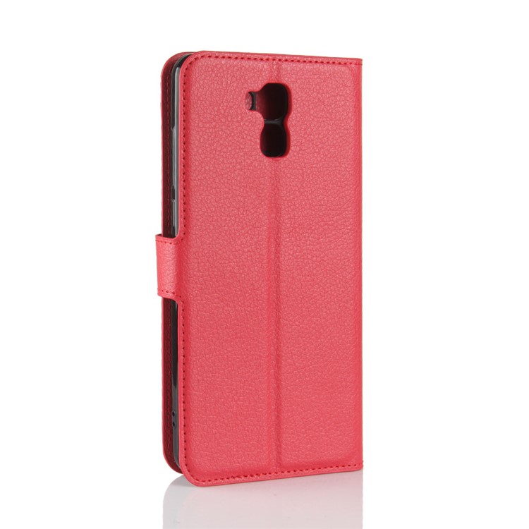 Crazy Horse PU Leather Wallet Case for Oukitel U16 Max - Red-6