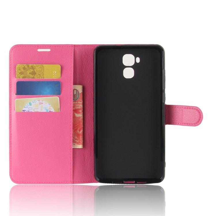 Crazy Horse Magnetic Leather Wallet Case for Oukitel U16 Max - Rose-3