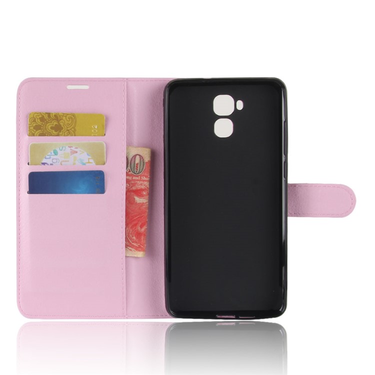 Crazy Horse Wallet Leather Stand Case for Oukitel U16 Max - Pink-3