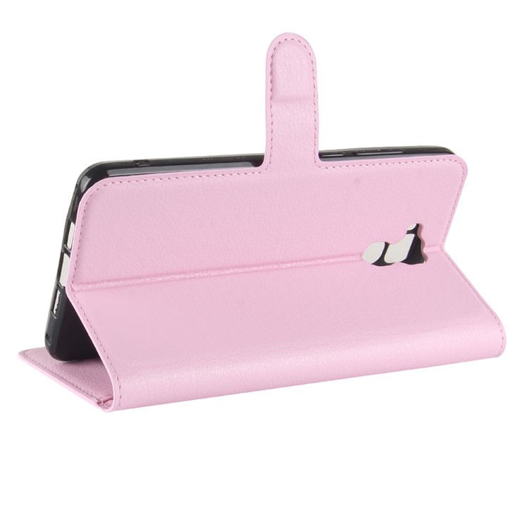 Crazy Horse Wallet Leather Stand Case for Oukitel U16 Max - Pink-5