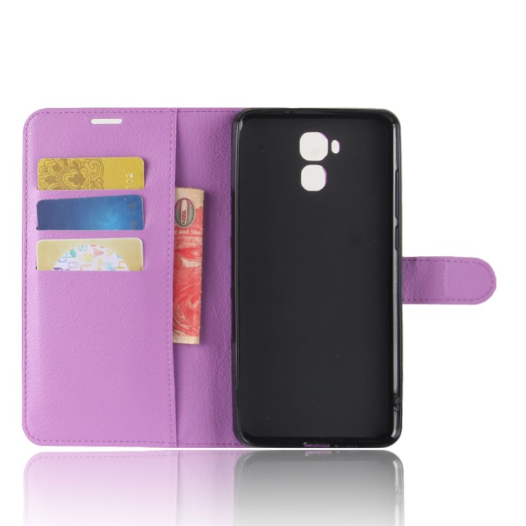 Crazy Horse Magnetic Leather Stand Case for Oukitel U16 Max - Purple-3