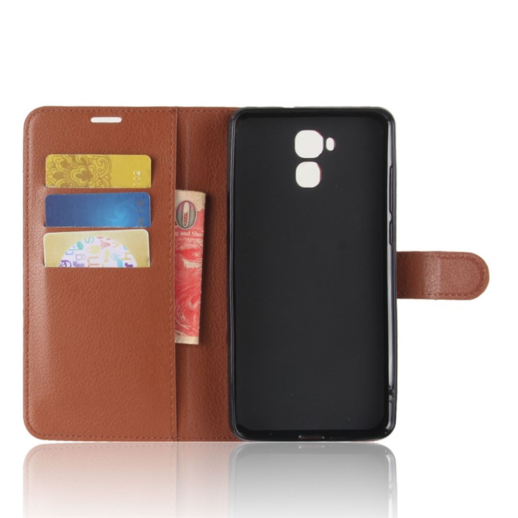 Crazy Horse Magnetic Leather Stand Cover for Oukitel U16 Max - Brown-3