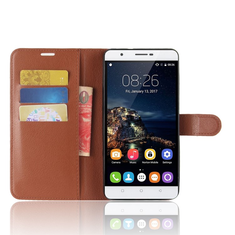 Crazy Horse Magnetic Leather Stand Cover for Oukitel U16 Max - Brown-4