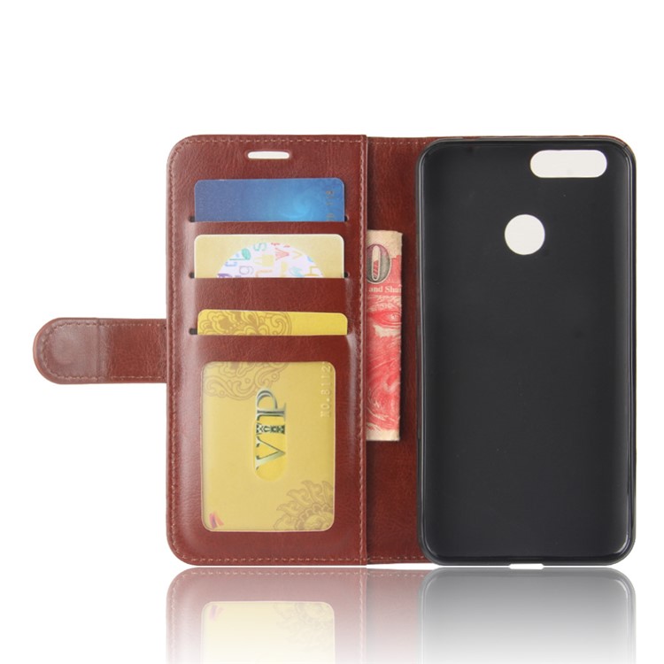 Crazy Horse Wallet Leather Stand Case for Oukitel U20 Plus - Brown-5