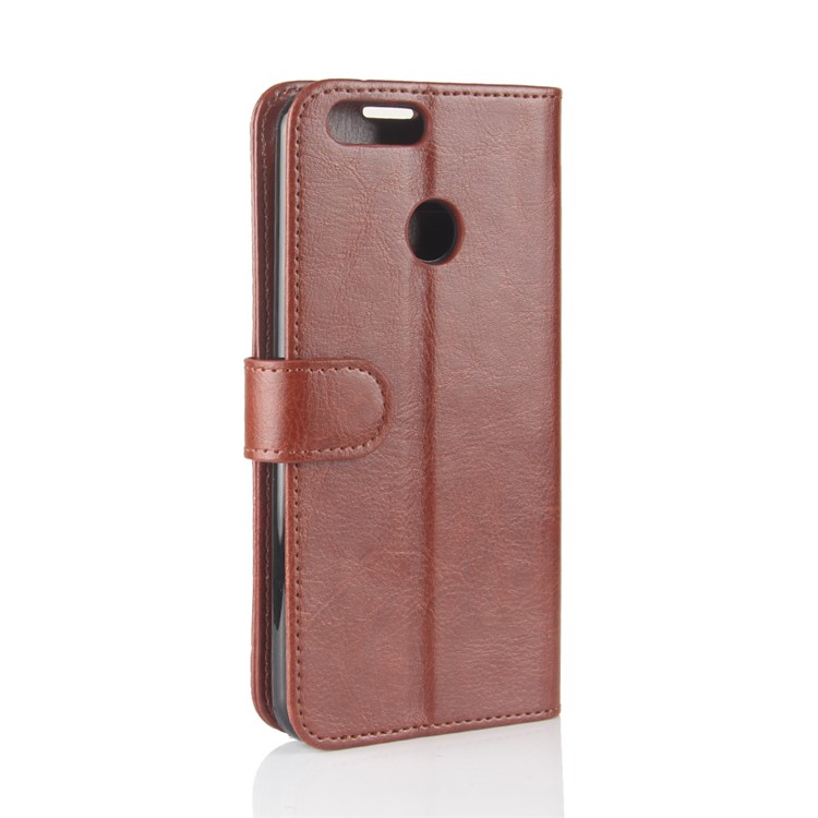 Crazy Horse Wallet Leather Stand Case for Oukitel U20 Plus - Brown-8
