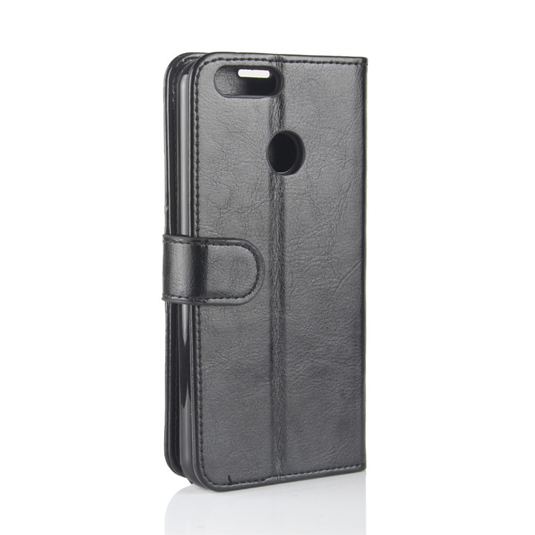 Crazy Horse Wallet Leather Stand Case for Oukitel U22 - Black-8
