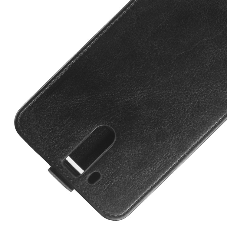 Crazy Horse Texture Vertical Flip Card Holder Leather Phone Case for Oukitel K6000 Pro - Black-2