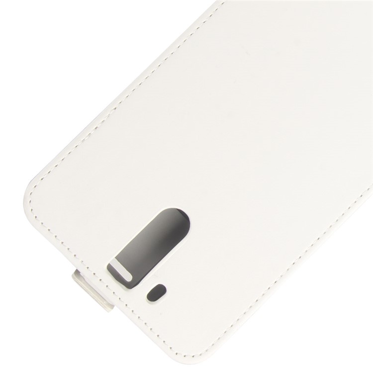 Crazy Horse Texture Vertical Flip Card Holder Leather Phone Cover for Oukitel K6000 Pro - White-2
