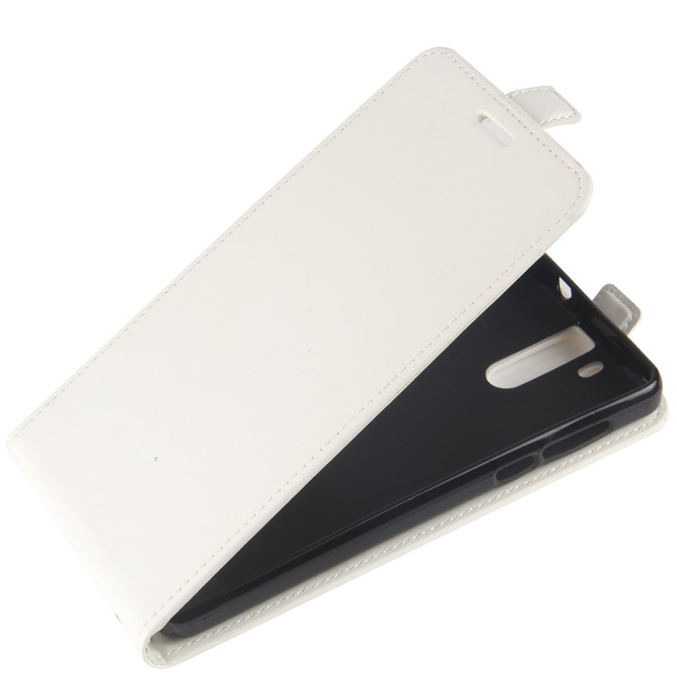 Crazy Horse Texture Vertical Flip Card Holder Leather Phone Cover for Oukitel K6000 Pro - White-3